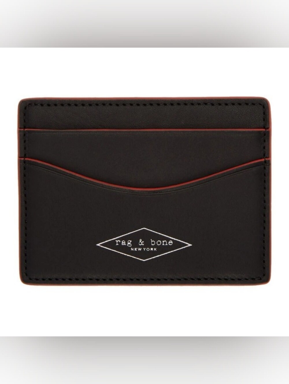 rag & bone Black Leather Card Holder